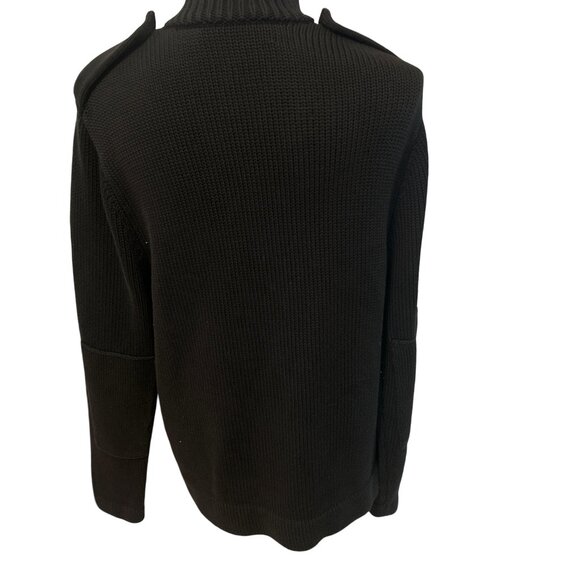 Vintage Womens Polo Ralph Lauren Navy Cardigan Shoulder Elbow Patches SZ Large - Picture 9 of 15